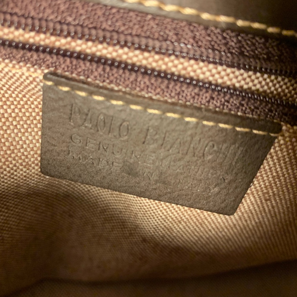 Paolo Bianchi Satchel brown suede & leather - Picture 2 of 8